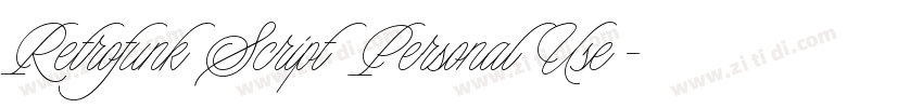 Retrofunk Script Personal Use字体转换